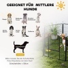 Afbeelding van PawHut 80 cm Hoge Welpenren, 6-delig, met Deur, voor Kleine tot Middelgrote Honden, Zwart