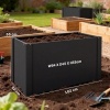 Afbeelding van Outsunny Verhoogde Plantenbak - Verzinkt Staal, Rubber - 102L x 52B x 55H cm - Zwart