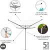 Afbeelding van Brabantia Topspinner Waslijn - 40 m - met Metalen Grondanker - Metallic Grijs
