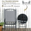 Afbeelding van Outsunny Bistroset voor buiten Metaal, gaasstof 53,5L x 64B x 93H cm Lichtgrijs