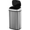 Afbeelding van HOMCOM Sensorafvalemmer RVS, ABS - 40,9 x 28,9 x 68 cm - Zilver