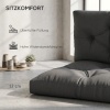 Afbeelding van Outsunny 2-zits palettenkussen 120x80x12cm, waterafstotend, donkergrijs tuinbankkussen