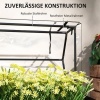 Afbeelding van Outsunny - Verhoogde plantenbak met dak en afvoergaten - Zwart