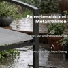 Afbeelding van Outsunny Tuinbank van Metaal met Gaasweefsel - 112L x 66B x 80H cm - Grijs
