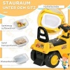 Afbeelding van HOMCOM kinder graafmachine met opbergvak, geel/zwart, 80 x 26,5 x 39 cm