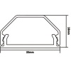 Afbeelding van My Wall Aluminium kabelgoot - 75 x 3,3 cm / wit