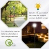 Afbeelding van Outsunny Solar LED Tuinlantaarn, 30/60 lumen, roestvrij staal, zwart, Ø 26,5 x 177 cm