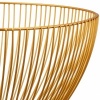 Afbeelding van Relaxdays metalen fruitschaal, rond, open design, 14 x 25 cm, voor groente, fruit & brood, goud