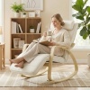 Afbeelding van HOMCOM Schommelstoel - Polyester - 106L x 67B x 92H cm - Crème wit
