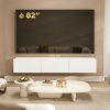 Afbeelding van HOMCOM Wand TV Meubel 180 cm voor TV's tot 82 inch, met 3 klappen en soft-close, Wit