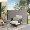 Afbeelding van Outsunny Tuinscherm van polyester, aluminium en metaal in lichtgrijs