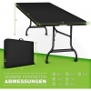 Afbeelding van Tillvex Buffettafel - Zwart Inklapbare Tuintafel - Kunststof - 180x75 cm