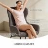 Afbeelding van HOMCOM Woningstoel met stalen poten, hoge rugleuning, donkergrijze relaxstoel