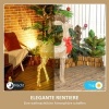 Afbeelding van Outsunny Verlichte Kerstdecoratie van Staal en Polyester, 66x25x135 cm, Goud