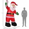 Afbeelding van HOMCOM Opblaasbare Kerstman 250 cm in Wit, Rood en Groen