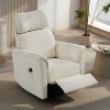 Afbeelding van Homcom Elektrische Relaxfauteuil - Stof ,Meerlaags Hout - Crèmewit 91x78x105 cm