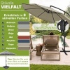 Afbeelding van Tillvex Parasol Ø 350 cm met zwengel, hoes en windbescherming - Waterdicht en UV-bestendig