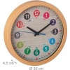 Afbeelding van Kinderklok - Ø 30 cm - Wandklok voor kinderkamer - Met cijfers en kleuren - Leerklok