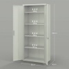 Afbeelding van HOMCOM archiefkast - staal - 80 L × 40 B × 180 H cm - wit