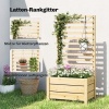 Afbeelding van Outsunny Multifunctionele Tuinbak van Grenenhout - 60L x 39B x 120H cm - Natuurlijk Hout