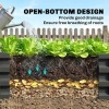 Afbeelding van Outsunny Tuinbed set Gegalvaniseerd staal 110x50x30 cm Donkergrijs