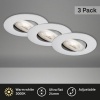 Afbeelding van BRILONER KULANA - Set van 3 draaibare inbouwspots - 5W LED - warm wit - Ø90mm - mat chroom