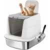 Afbeelding van PawHut kattenbak met lade - 52,4L x 41,3B x 39,8H cm - wit