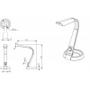 Afbeelding van Globo Mitti tafellamp - zilver - kunststof - LED bureaulamp - 58376S