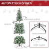 Afbeelding van HOMCOM Kunststof Kerstboom Ø75 x 180 cm Groen/Wit