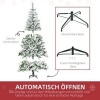 Afbeelding van HOMCOM Kunstkerstboom Groen/Wit 105L x 105B x 180H cm van Kunststof en Staal