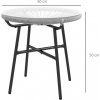 Afbeelding van Outsunny Rattan Bijzettafel Metaal, PE Rattan Grijs