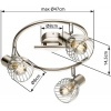 Afbeelding van GLOBO 54809-3, Nikkel, Metaal, IP20, I, E14, LED Verlichting