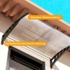 Afbeelding van Outsunny Polycarbonaat en Aluminium - Witte Overkapping 89L x 122B x 24H cm