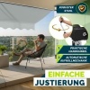 Afbeelding van Tillvex Balkonluifel 150 cm, lichtgrijs, met handslinger, zonder boren, UV-bestendig, waterdicht