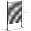Afbeelding van Outsunny Stalen Tuinhek met PE-coating 93L x 22B x 150H cm Bruin