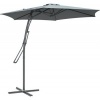Afbeelding van Outsunny Patio Parasol met Offset - Metaal, Polyester - Ø293 x 243H cm - Donkergrijs