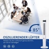 Afbeelding van HOMCOM Torenventilator met afstandsbediening van PE-kunststof en staal - Wit