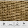 Afbeelding van Outsunny Rieten Schommelstoel Staal, PE-rattan, polyester 69L x 92B x 100H cm Geel + Lichtgrijs