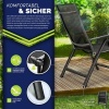Afbeelding van tillvex® Tuinstoel Hoge Rug met Armleuningen & Neksteun | Inklapbare, Weerbestendige Campingstoel