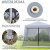 Afbeelding van Outsunny - Tuinpaviljoen met Muggengaas - Waterafstotend - Grijs