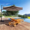 Afbeelding van Outsunny opklapbare tuinligstoel - Acaciahout - 165L x 69B x 85H cm - Teak
