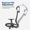 Afbeelding van FLEXISPOT Ergonomische bureaustoel met 3D-armleuningen en verstelbare lendensteun, zwart
