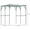 Afbeelding van Outsunny Stalen Rankgitter, 223L x 223B x 223H cm, Groen