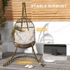 Afbeelding van Outsunny Hangstoelstandaard met grote basis, robuust metaal, 150 kg, zwart