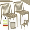 Afbeelding van tillvex® 2-delige Stapelbare Tuinstoelen Weerbestendig zonder Armleuning