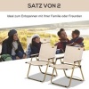 Afbeelding van Outsunny Campingstoel Oxfordstof, Staal Khaki