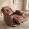 Afbeelding van HOMCOM Massage Relaxfauteuil - Kunstleer - 94L x 85B x 104H cm - Lichtbruin