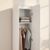 Afbeelding van HOMCOM Kledingkast Spaanplaat 40L x 52B x 180H cm Wit