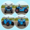 Afbeelding van HOMCOM Elektrische kinderauto van kunststof en metaal, Blauw, 70 x 41,5 x 48,5 cm