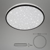 Afbeelding van Briloner Leuchten - LED-plafondlamp met sterrendecoratie, 24W, 2200 lumen, 4000K, wit-zwart